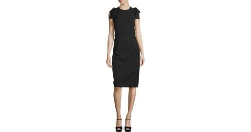 Michael Kors Origami-Sleeve Sheath Dress Black at Neiman Marcus